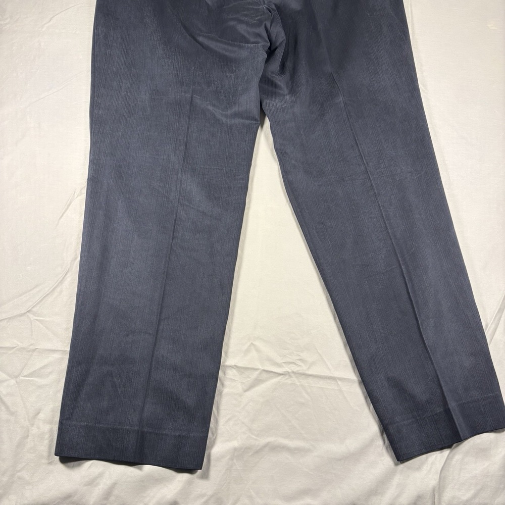 Tommy Bahama Dress Pants Mens 42x34 Navy Silk Rayon Herringbone Flat Front - Picture 7 of 12